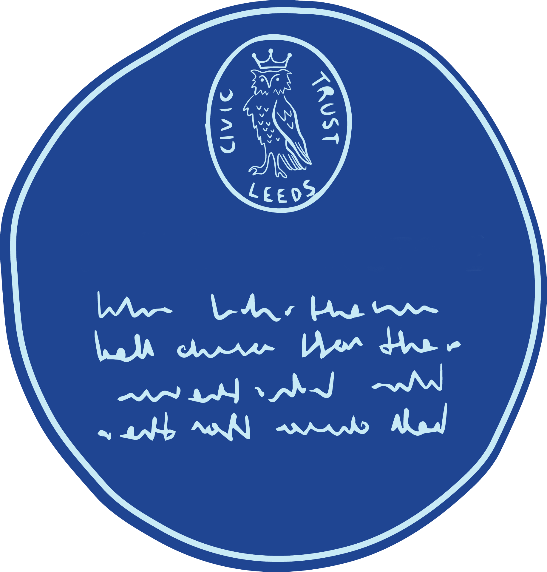 blank blue plaque